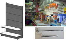 Scaffali H 250 cm Schienale Forato 20 ganci Italfrom Negozio Supermercato