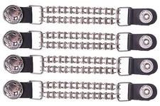 Buffalo Nickel Leather Vest Extender(4 Set) Motorcycle Biker Chain Free Shipping