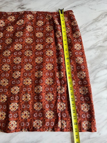 Juego de 2 Top y Falda Floral Marrón Naranja Años 70 HECHOS A MANO 2X/3X Cottage Boho - Imagen 8 de 12
