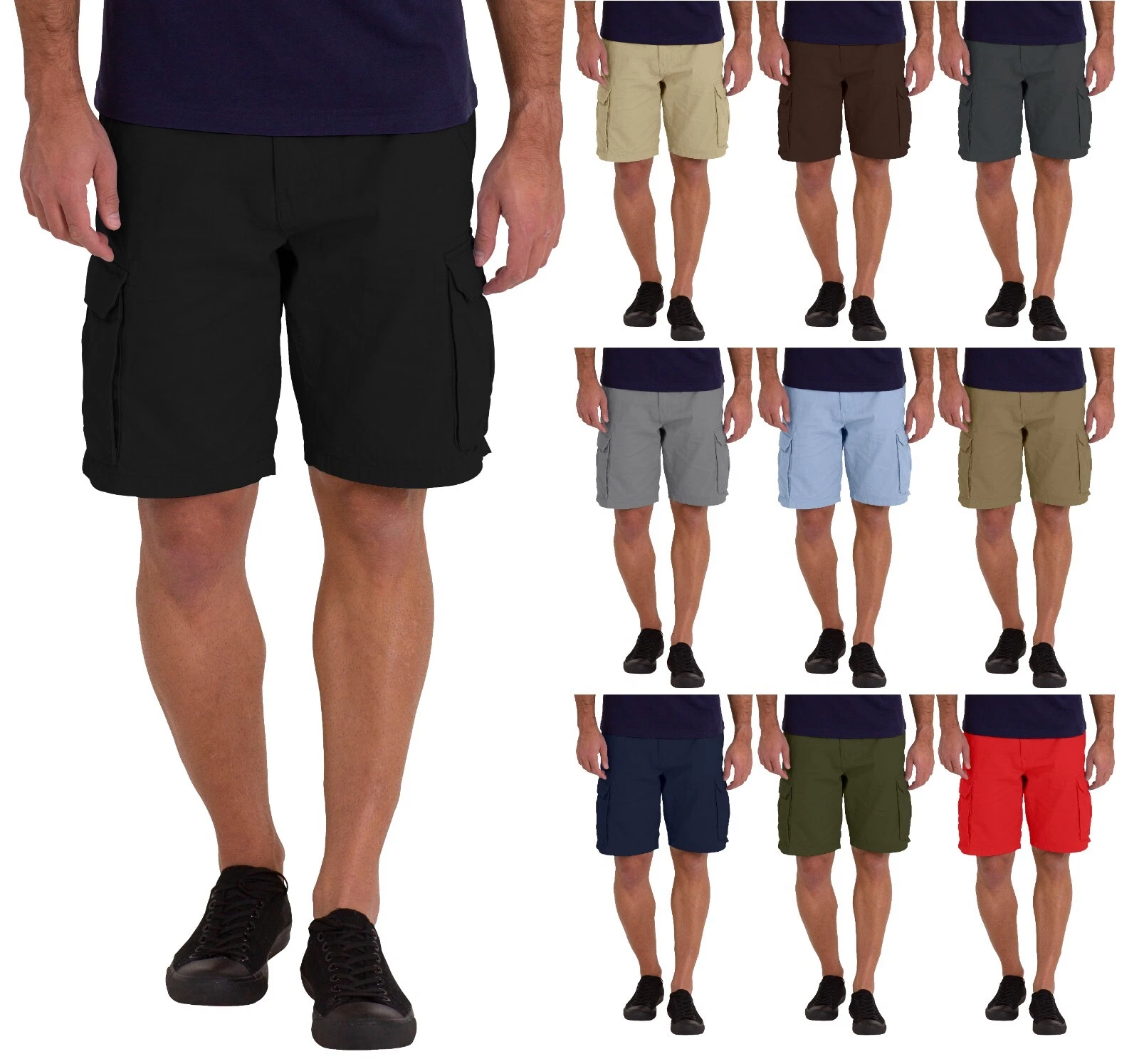 Mens Cargo Shorts Cotton Relax Fit Casual 6 Pockets Summer Hiking Half Pants
Opens in a new window o
