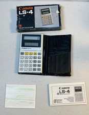 Vintage Canon Solar Calculator LS-4 With Box And Manual