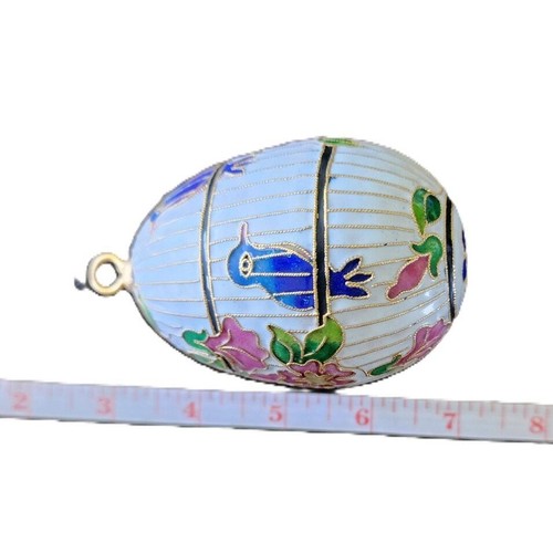 Vintage Cloisonne' Egg geformtes Weihnachtsornament seltener Fund - Bild 6 von 6