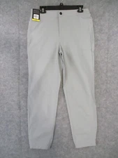 Banana Republic Tech Hybrid Pants Mens 32 Grey Elastic Waist Ankle 32x30