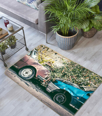 Dilapidated Rug 3D Dilapidated Car Tree A182 Transport Game Non Slip Rug Mat Photo ...