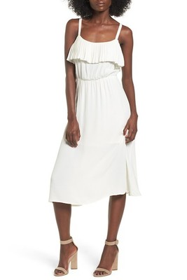 leith pleated midi dress