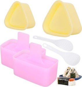 Onigiri Mold 6 Pack Musubi Press mold kit,Rice Ball mold, Classic Triangle Mold