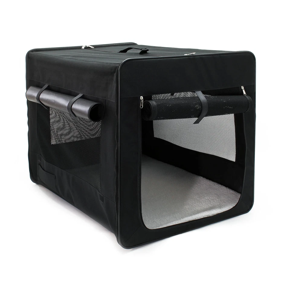 Cage de transport XXL Pliable 106x71x81 cm Caisse Chien Chat Box Boite Voiture - Photo 1/4