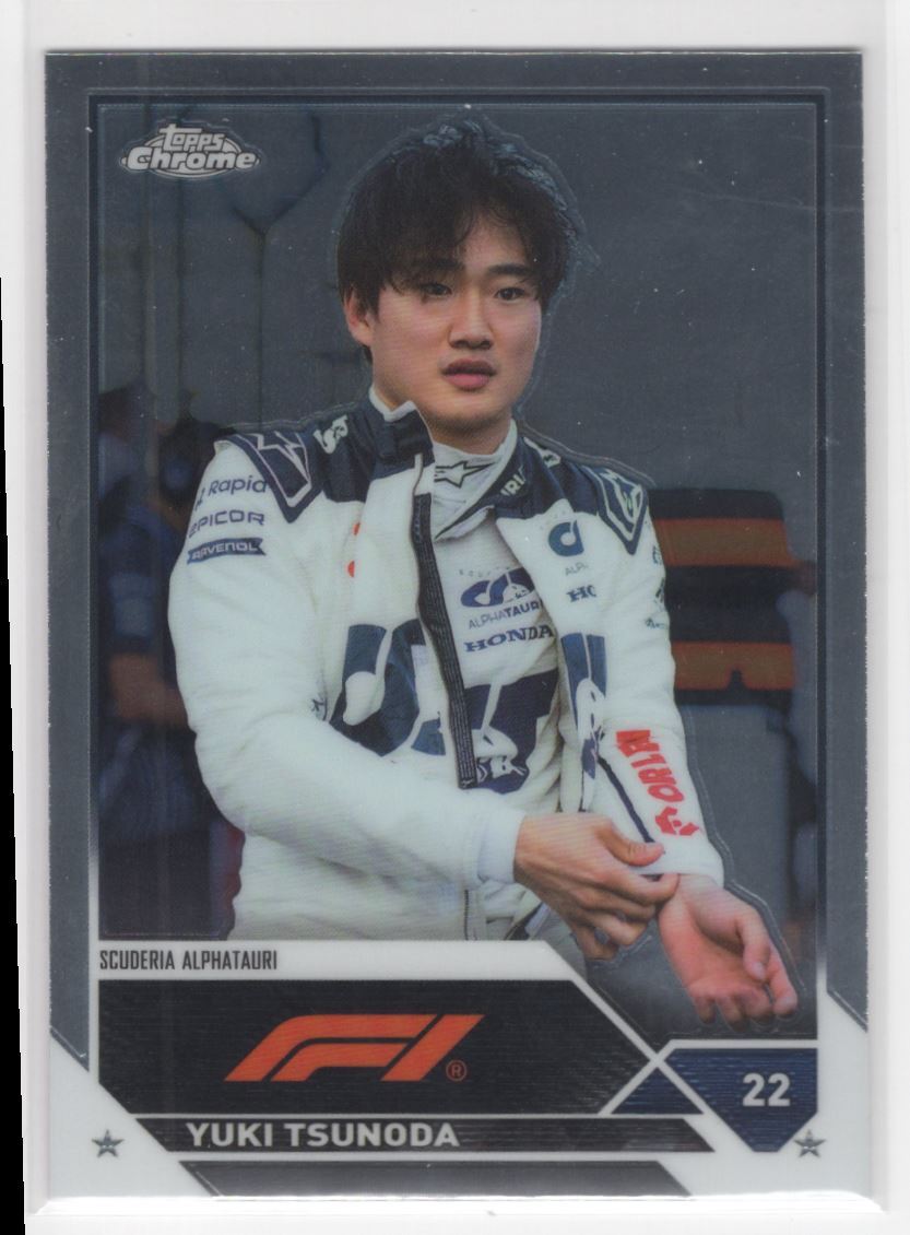 2023 Topps Chrome Formula 1 Yuki Tsunoda Scuderia AlphaTauri #56