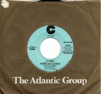 Johnnie Mae Matthews:It's good Mono & Stereo:US Cotillion:1979:DJ