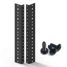6U Steel Rack Rails Kit with Hardware - 2 Pieces 6URR