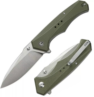Civivi Photonix Folding Knife 3.75'' 14C28N Sandvik Steel Blade Green G10 Handle