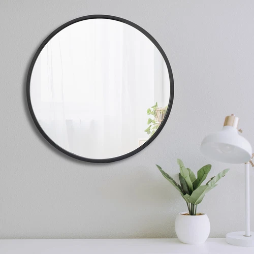 Bathroom Wall Mirror Vanity Mirror with Frame for Home Decor Round/Rectangular - Picture 2 of 40