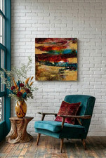 "Gold" di ALFREDO RAPETTI MOGOL, 2007 - Tecnica mista su tela 40x40x3 cm