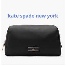 Kate Spade Carter Cosmetic Pouch in Black Nylon