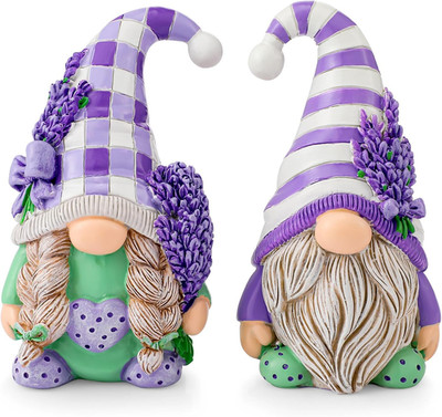 2 Pcs Gnomes Decorations for Home Gnomes Figurine Gifts Spring Summer ...