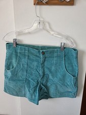 Vintage OP Ocean Pacific Teal Corduroy Longrider Dogtown Surf Shorts No Sz 80s
