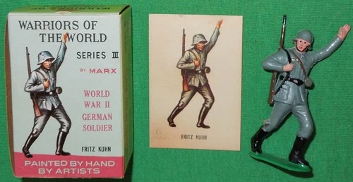 VTG 1960's Marx 1:32 Warriors of the World S.3 WW2 German Soldier F. Kuhn in OB