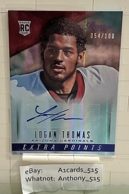 Logan Thomas - 2014 Panini Prestige Rookie Auto - Purple Xtra Points 054/100