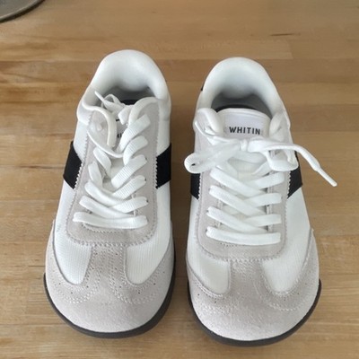 WHITIN W608 women's  Low Top Lace Up Sneakers White Black Gray Athletic Shoes