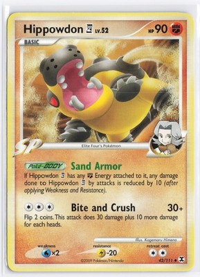 Pokemon TCG Hippowdon E4 42/111 Rising Rivals Uncommon NM