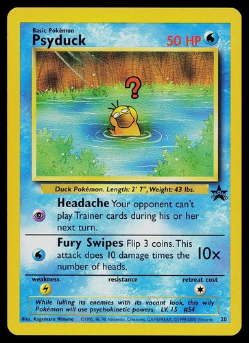 Pokemon Card - Psyduck WOTC Black Star Promo 20