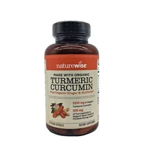 NEW! Turmeric Curcumin Plus Organic Ginger & BioPerine 90 Ct - SHIPS FREE!