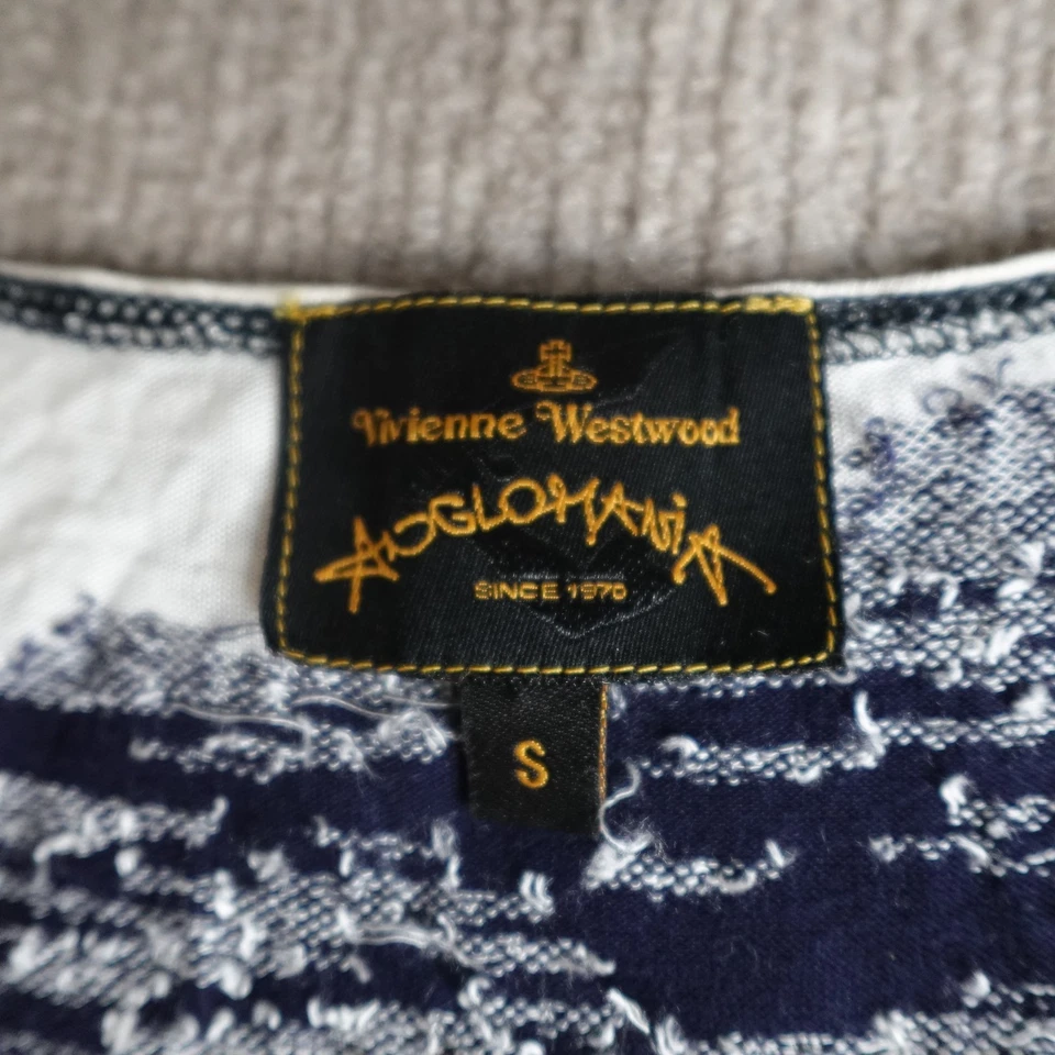 Top Vivienne Westwood para mujer pequeño azul blanco sin mangas Foto 3 de 4