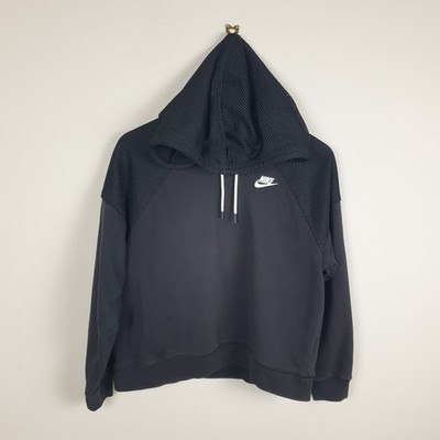 Nike Serena Williams Hoodie Damen Medium schwarz Mesh-Einsatz Tennis Activewear