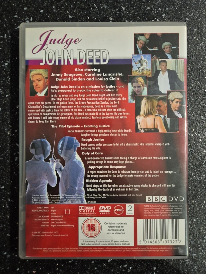 JUDGE JOHN DEED - Complete BBC Series 1 (2001) / 4 (2006) 2 x DVD Martin Shaw - Image 3 of 4