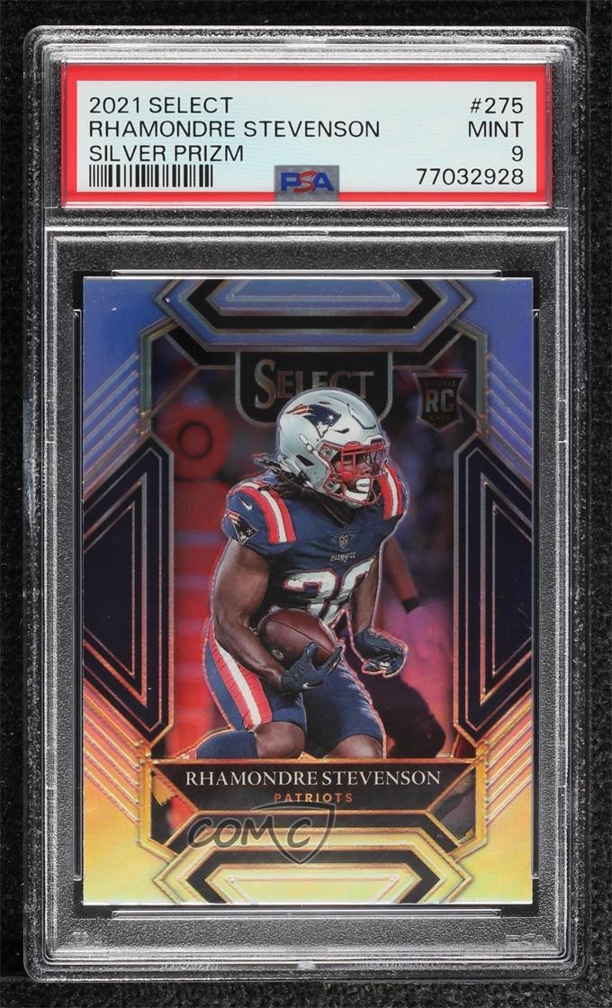 2021 Select Club Level Silver Prizm Rhamondre Stevenson PSA 9 MINT Rookie RC 2l4