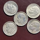 1964 d silver roosevelt dime Lot Of 5
