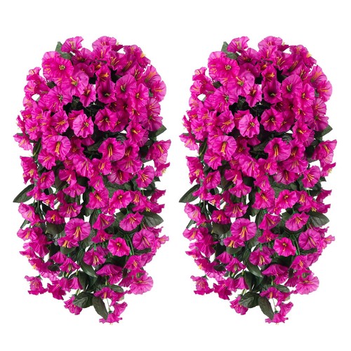 Artificial Faux Plants Flowers for Outdoor Outside Spring Summer Decoration, ...