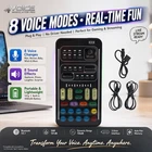 Portable Voice Changer 8 Voice Changes Live Sound Card Cool LED Lights Sound