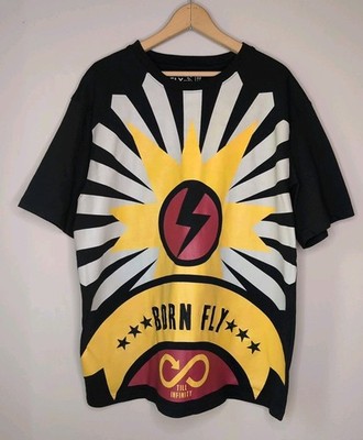 Born Fly 2002 Till Infinity Men's 2X Short Sleeve T-Shirt Streetwear Anytown USA