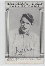 1974 Exhibits Baseball's Great Hall of Fame Sepia Ink Fred Clarke HOF 2u3