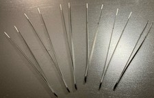Set of 6 tweezers for jewelry making; plastic tip covers included