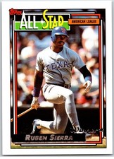 #403 Ruben Sierra, Texas Rangers - All-Star 1992 Topps Gold Winner base