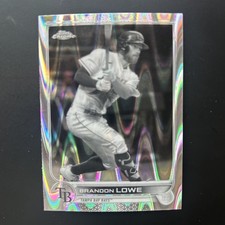 2022 Topps Chrome Sonic - Brandon Lowe #107 Black & White RayWave Refractor