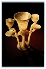 Triple Lamp Ivory Candle Holder Egypt Dynasty King Tutankhamun Postcard