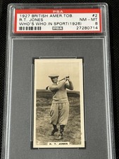 1927 British American Tobacco Robert T. Jones PSA 8 Who’s Who In Sport (1926)
