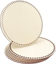 11 Inch 6 Pack Basket Bottom for Crochet Unfinished Wood round Weaving Knitting
