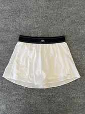 Alo Yoga Tennis Skirt Womens Large White Grand Slam Built-In Shorts Skort W6128R