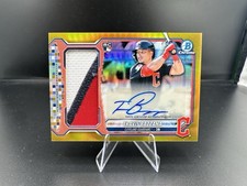 2026 Bowman Chrome Travis Bazzana Gold RC Auto /50 Jumbo Chrome Patch Auto