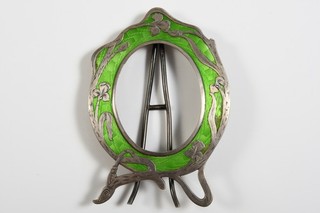 C68M27 Jugendstil Silber (geprüft) Rahmen m. Email