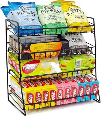 ROSROSE Candy Display Rack 2024 Upgraded Metal Snack Display for Counter Snack O