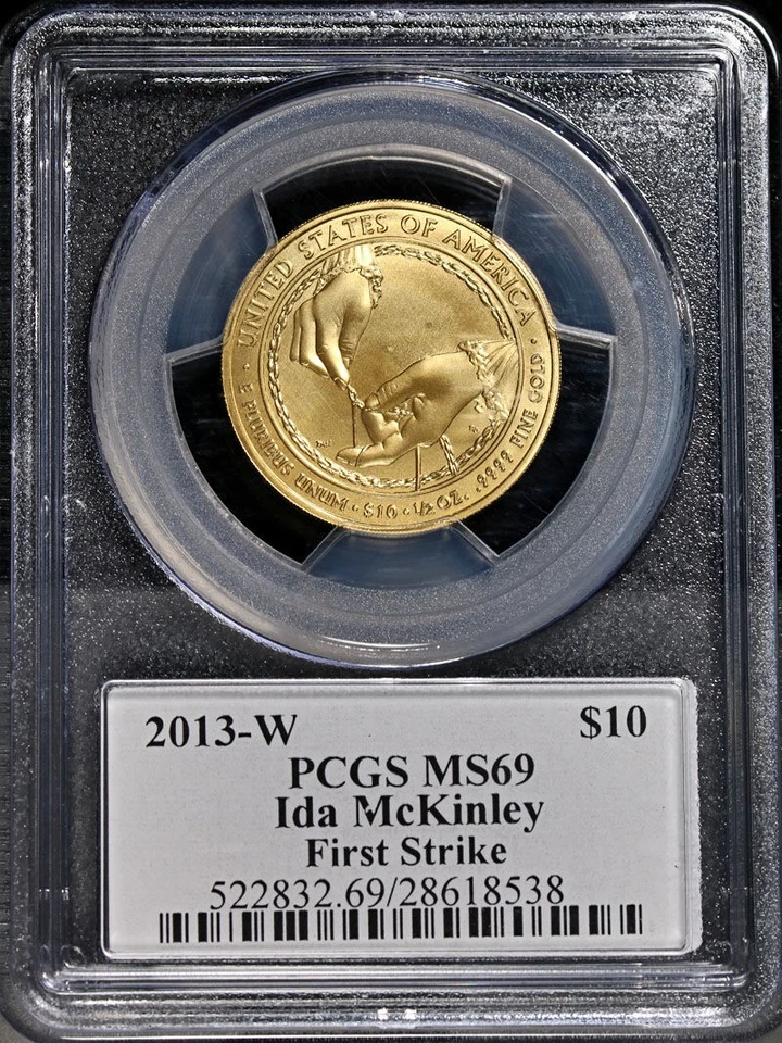 2013-W First Spouse Gold $10 Ida McKinley PCGS MS69 Mercanti Signature Label - Image 4 of 4