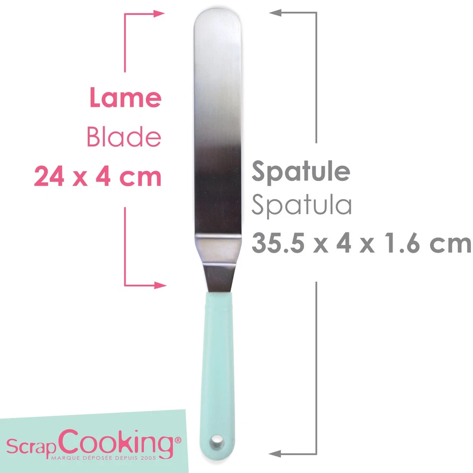 ScrapCooking Spatola, Metallo, Multicolore, 35.5 x 4 x 1.6 cm Im2N - Immagine 3 di 4
