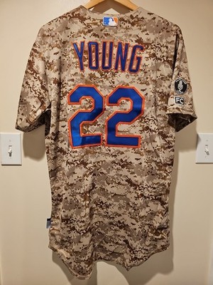 New York Mets Eric Young Game Used Camouflage Majestic Jersey | eBay