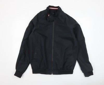 Studio Herren Bomberjacke schwarz L Full Zip Polyester Freizeit