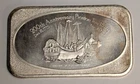 1973 200th Ann. Boston Tea Party ~ 1 oz .999 Silver Vintage USSC Art Bar